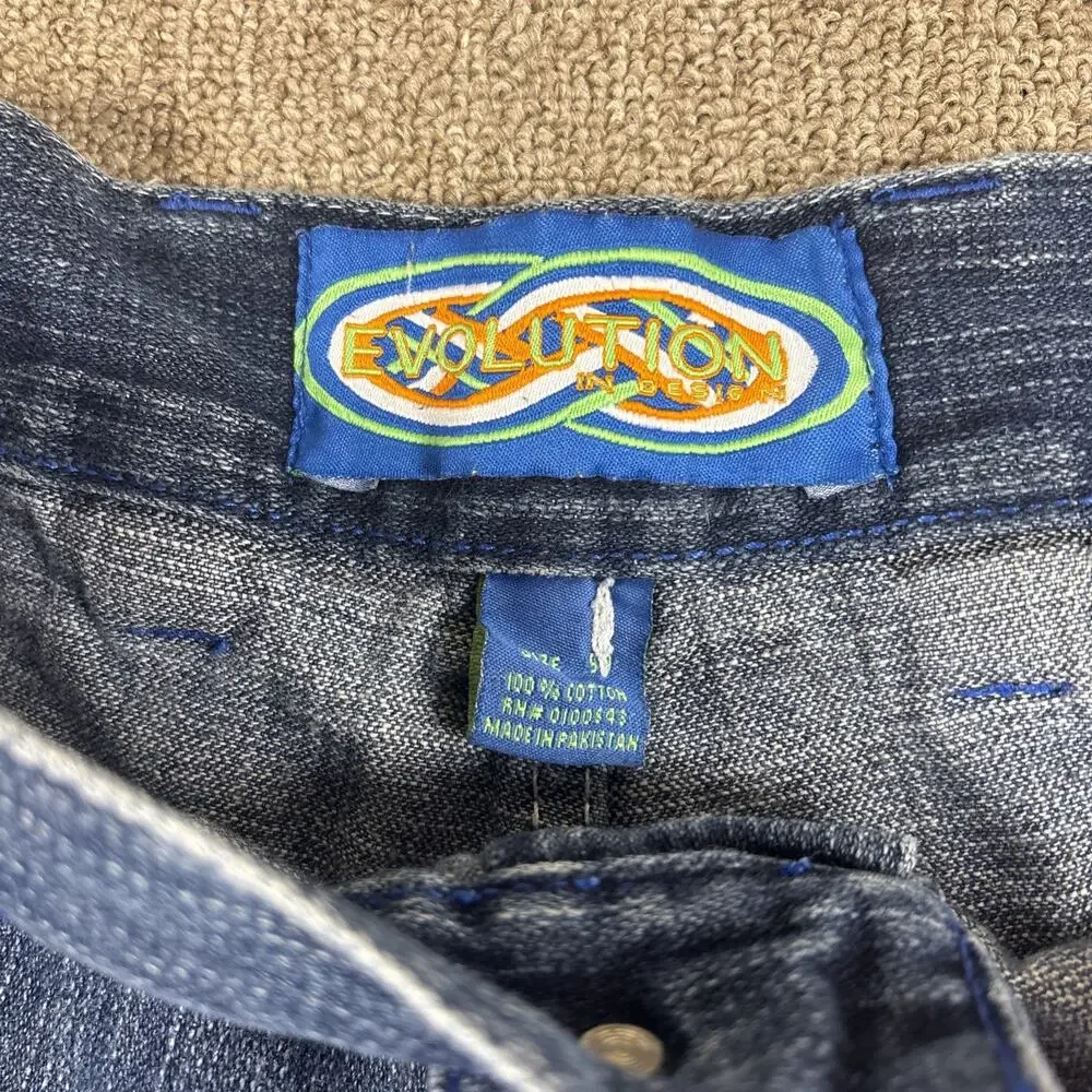 Y2K Men’s Evolution In Design Denim Shorts Jorts Size 50 Big & Tall Blue